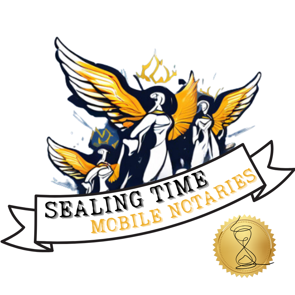 Sealing Time Mobile Notaries / Notary Apostille Agents 3 angels notary logo